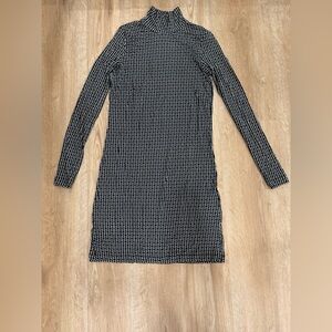 COS Printed Roll-Neck Mini Dress